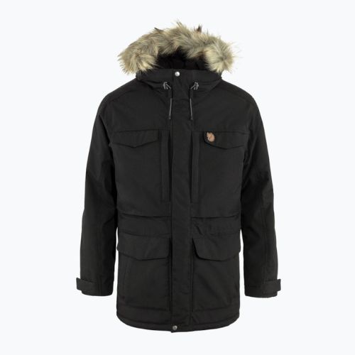 Bărbați Fjällräven Nuuk Parka jachetă în jos negru F86668