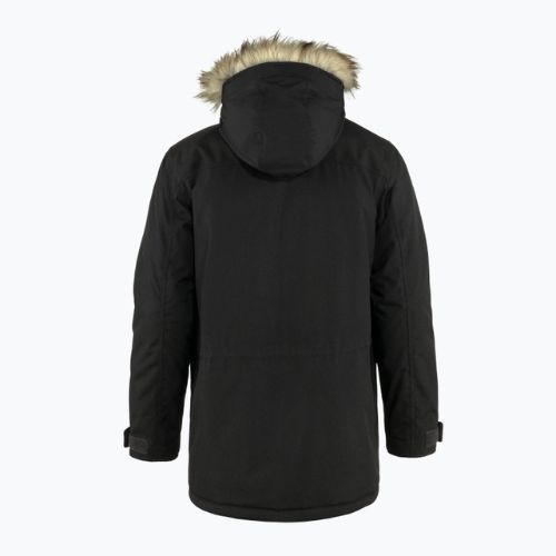 Bărbați Fjällräven Nuuk Parka jachetă în jos negru F86668