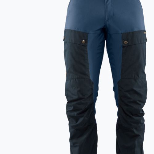 Pantaloni de trekking pentru bărbați Fjällräven Keb Trousers Reg albastru marin și negru F85656R