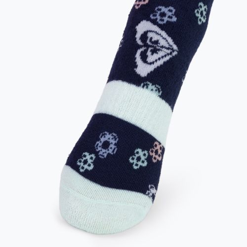 Șosete de snowboard pentru copii ROXY Frosty 2021 medieval blue neo logo