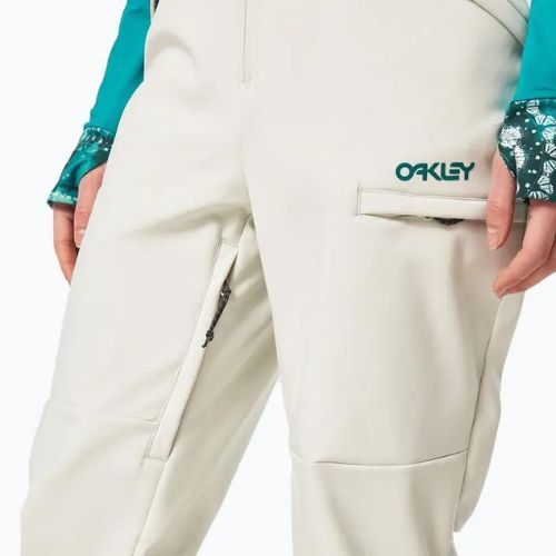 Pantaloni de snowboard Oakley TC Dharma Softshell Bib pentru femei TC Dharma Softshell alb FOA500279