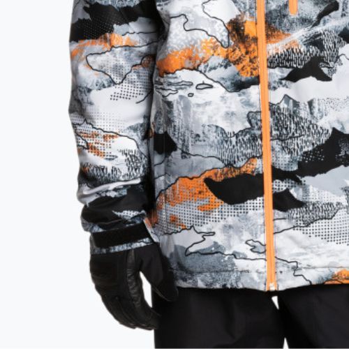 Quiksilver Morton jachetă de snowboard pentru bărbați negru și alb EQYTJ03375