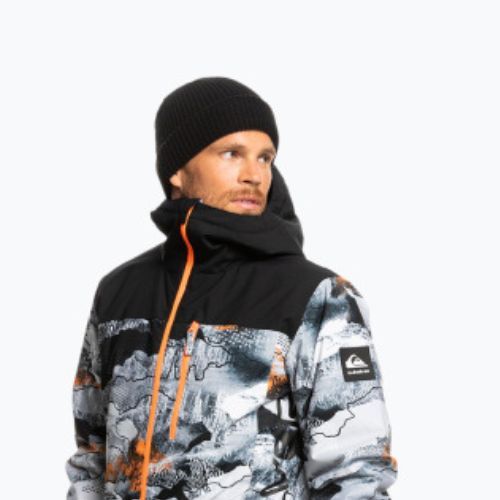 Quiksilver Morton jachetă de snowboard pentru bărbați negru și alb EQYTJ03375