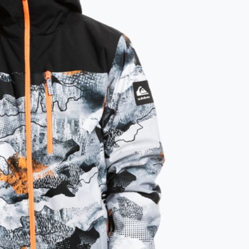 Quiksilver Morton jachetă de snowboard pentru bărbați negru și alb EQYTJ03375