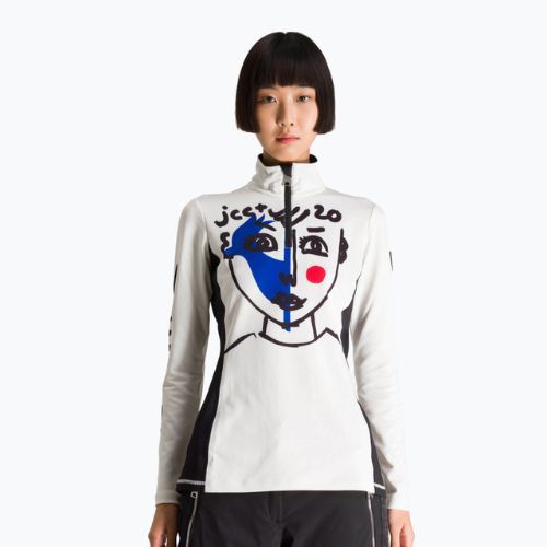 Hanorac de schi pentru femei Rossignol Bessy 1/2 Zip Top white