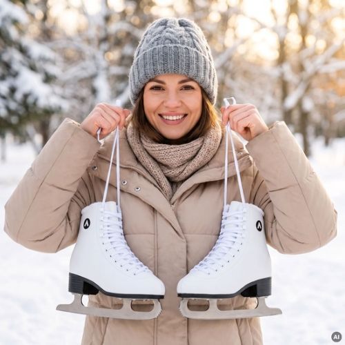 Patine artistice pentru femei ATTABO albe FS