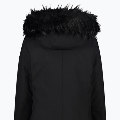 Jachetă de ploaie cu glugă cu fermoar CMP Coat pentru femei  negru 32K3196F/U901