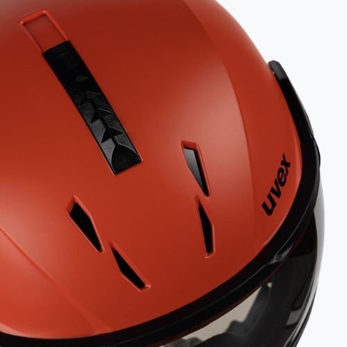 Cască de schi UVEX Instinct Visor negru/roșu 56/6/260/7005
