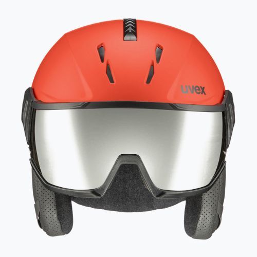 Cască de schi UVEX Instinct Visor negru/roșu 56/6/260/7005