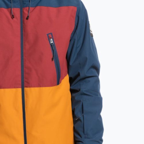 Quiksilver Sycamore jachetă de snowboard pentru bărbați albastru marin și roșu EQYTJ03335