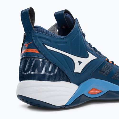 Pantofi de volei pentru bărbați Mizuno Wave Momentum 2 Mid albastru marin V1GA211721