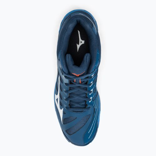 Pantofi de volei pentru bărbați Mizuno Wave Voltage Mid albastru marin V1GA216521