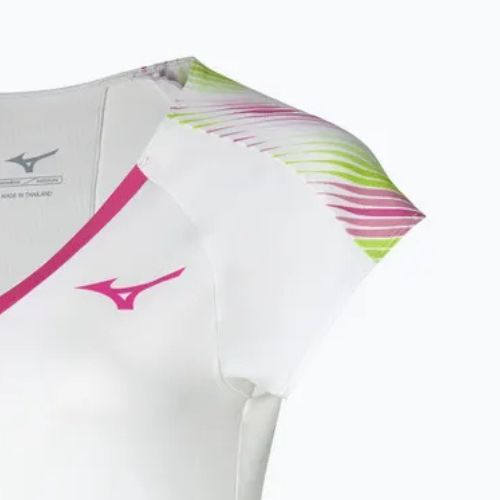 Cămașă de alergare pentru femei Mizuno Printed Tee alb 62GAA20198