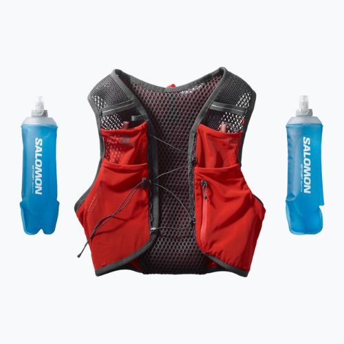 Salomon Active Skin 4 set rucsac de alergare roșu LC1909200