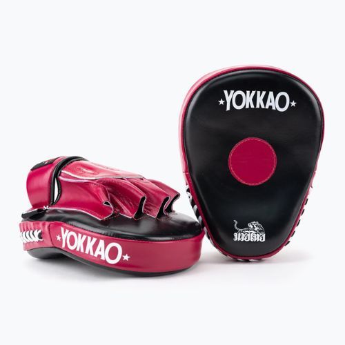 YOKKAO Focus Mitts Discuri de antrenament deschis negru și roșu FYML-18
