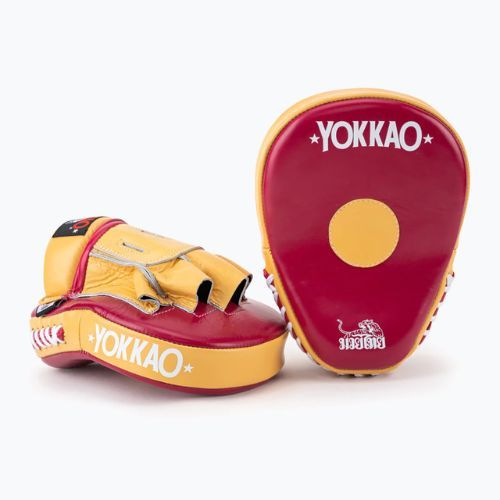 YOKKAO Focus Mitts Discuri de antrenament deschise roșu-galben FYML-21