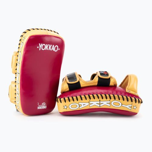 YOKKAO Curved Kick Pads roșu/galben KYPCL-21 discuri de antrenament KYPCL-21