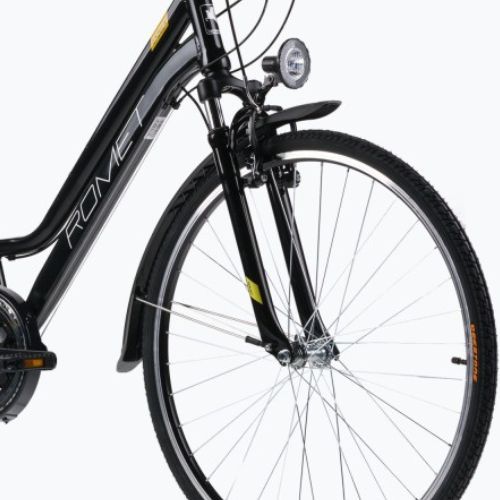 Bicicleta de trekking pentru femei Romet Gazela negru/galben R22A-TRE-28-19-P-468