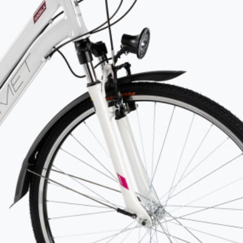 Bicicleta de trekking pentru femei Romet Gazela alb-violet R23A-TRE-28-17-2866A