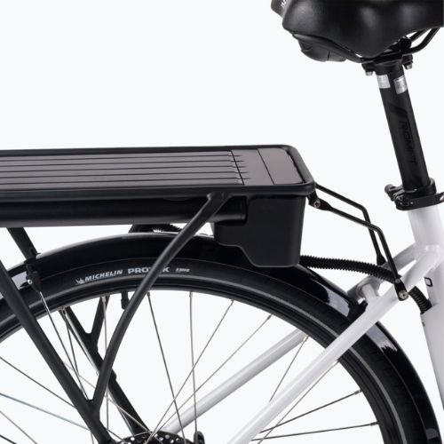 Bicicleta electrică pentru femei Romet Gazela RM 1 alb și negru R22B-ELE-28-20-P-672