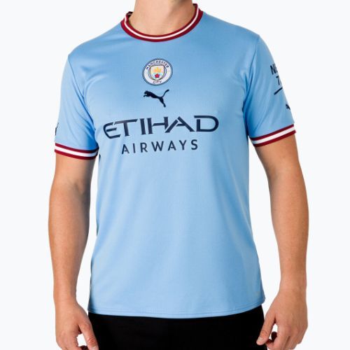 Tricou de fotbal pentru bărbați Puma Mcfc Home Jersey Replica echipa albastru 765710