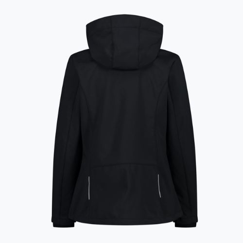 Jachetă CMP Zip Hood pentru femei cu glugă neagră 39A5006