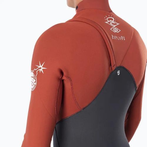 Bărbați Rip Curl E Bomb 2/2 mm Zip Free gri-roșu spumă de înot WSM8YE