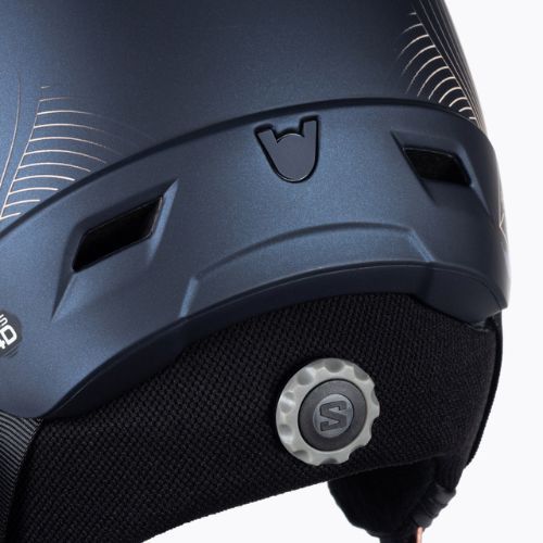 Cască de schi pentru femei Salomon Icon LT Visor Photo Sigma S1-S3 albastru marin L41529800