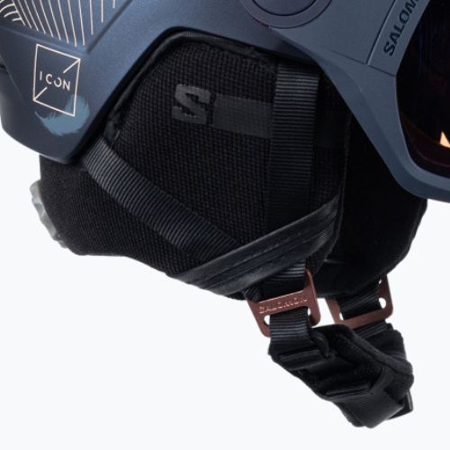 Cască de schi pentru femei Salomon Icon LT Visor Photo Sigma S1-S3 albastru marin L41529800