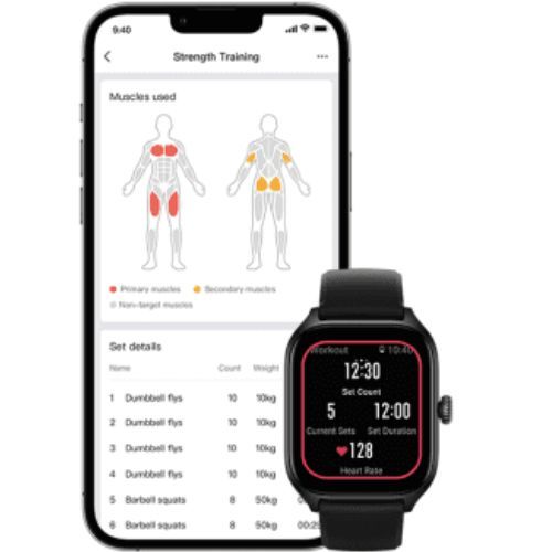 Amazfit GTS 4 ceas + scară negru W2168EU1N