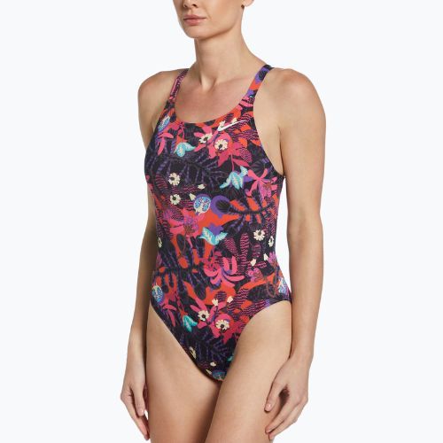 Costum de baie dintr-o singură piesă pentru femei Nike Multiple Print Fastback roz NESSC050-678
