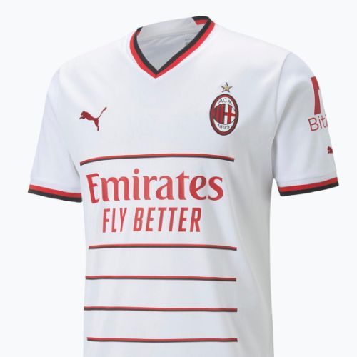 Tricou de fotbal pentru bărbați PUMA ACM Away Replica alb 765834 02