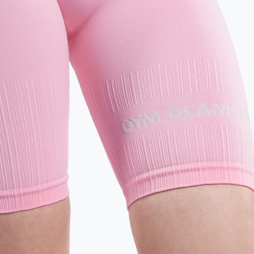 Colanți scurți de antrenament pentru femei Gym Glamour Push Up Candy Pink 410