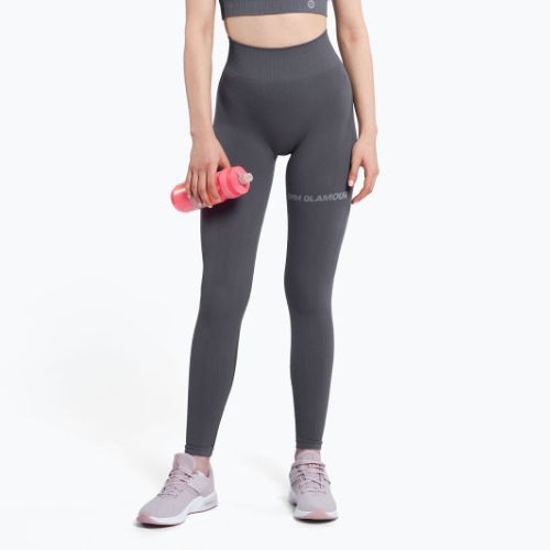 Colanți de antrenament pentru femei Gym Glamour Push Up Grey 400