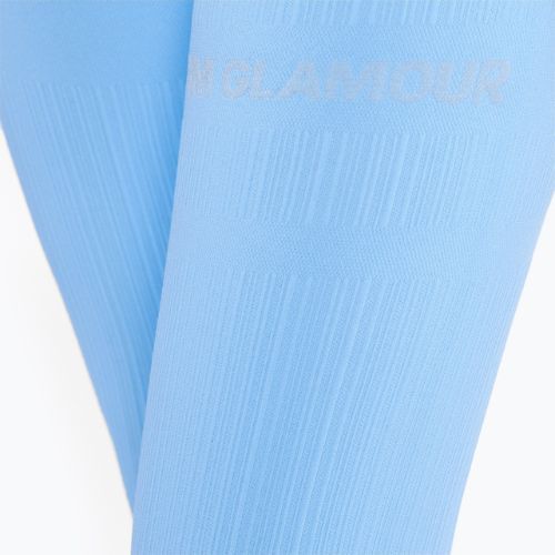 Colanți de antrenament pentru femei Gym Glamour Push Up Baby Blue 405