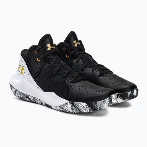 Încălțăminte de baschet pentru bărbați Under Armour negru-albă Jet '21 3024260-006