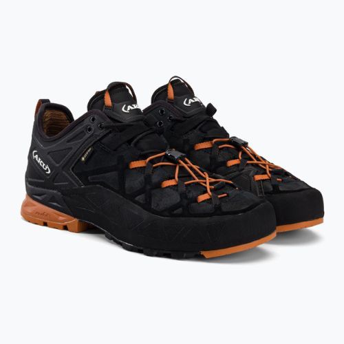 Încălțăminte de abordare pentru bărbați AKU Rock Dfs GTX negru-portocalie 722-108-7