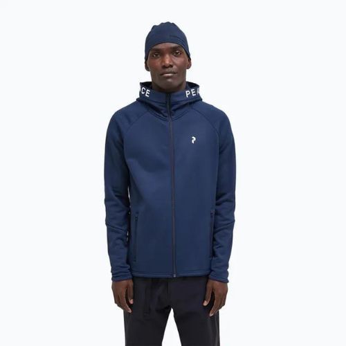 Bluză de trekking pentru bărbați Peak Performance Rider Zip Hood bleumarin G78833030