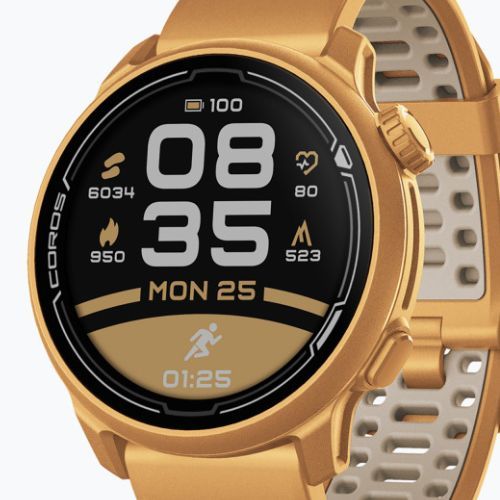 Ceas COROS PACE 2 Premium GPS Silicone Band galben WPACE2