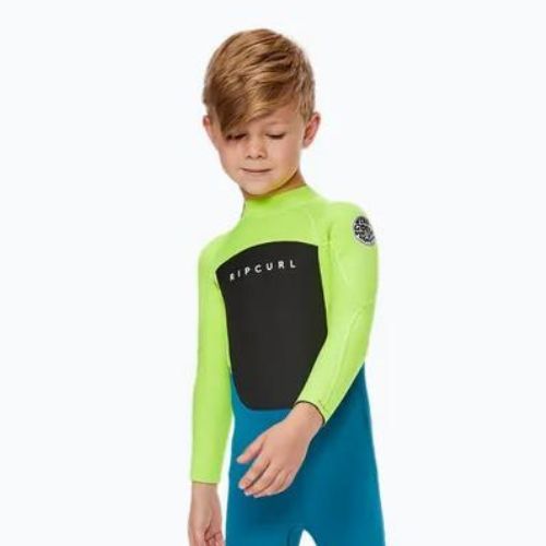 Costum de înot pentru copii Rip Curl Groms Omega 3/2GB B/Zip 1599 verde-albastru 118BFS