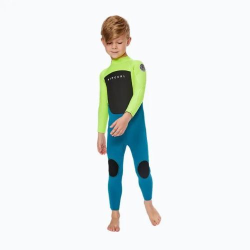 Costum de înot pentru copii Rip Curl Groms Omega 3/2GB B/Zip 1599 verde-albastru 118BFS