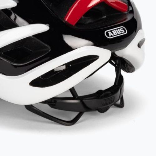 Cască de bicicletă ABUS AirBreaker alb-roșie 86836