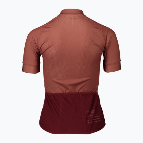 Tricoul de ciclism pentru femei POC Essential Road Logo himalayan salt/garnet red