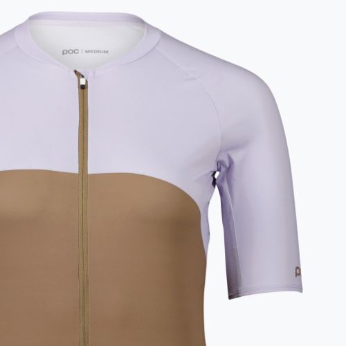 Tricoul de ciclism pentru femei POC Essential Road Print jasper brown/purple quartz