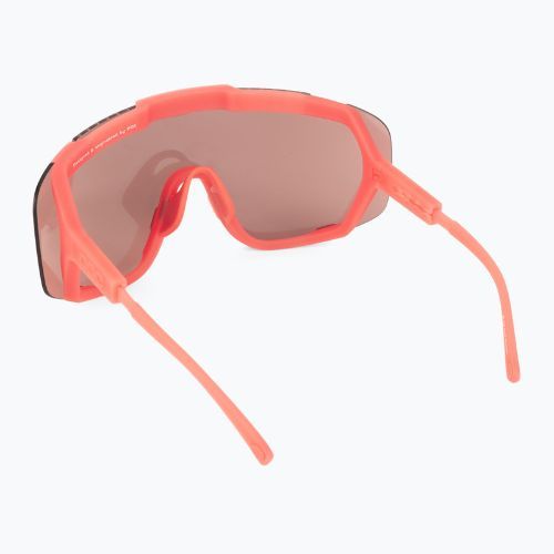 Ochelari de protecție pentru bicicletă POC Devour ammolite coral translucent/clarity trail silver