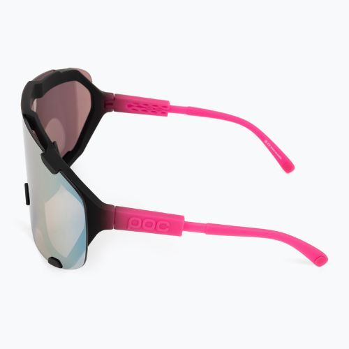 Ochelari de protecție pentru bicicletă POC Devour fluo pink/uranium black translucent/clarity road gold