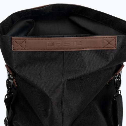 Geantă de bicicletă pentru portbagaj Basil Bloom City Shopper neagră B-17779