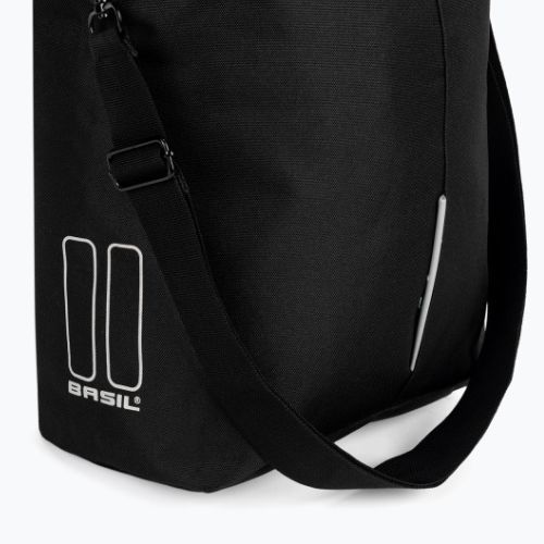 Geantă de bicicletă pentru portbagaj Basil Bloom City Shopper neagră B-17779