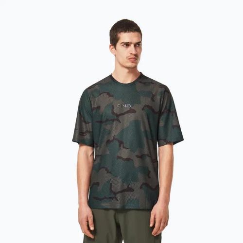 Tricou de ciclism pentru bărbați Oakley Ride Free SS verde FOA403780