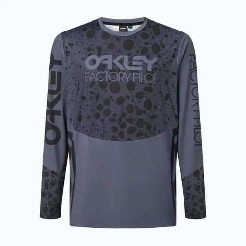Tricou de ciclism pentru bărbați Oakley Maven Rc LS gri-negru FOA404403